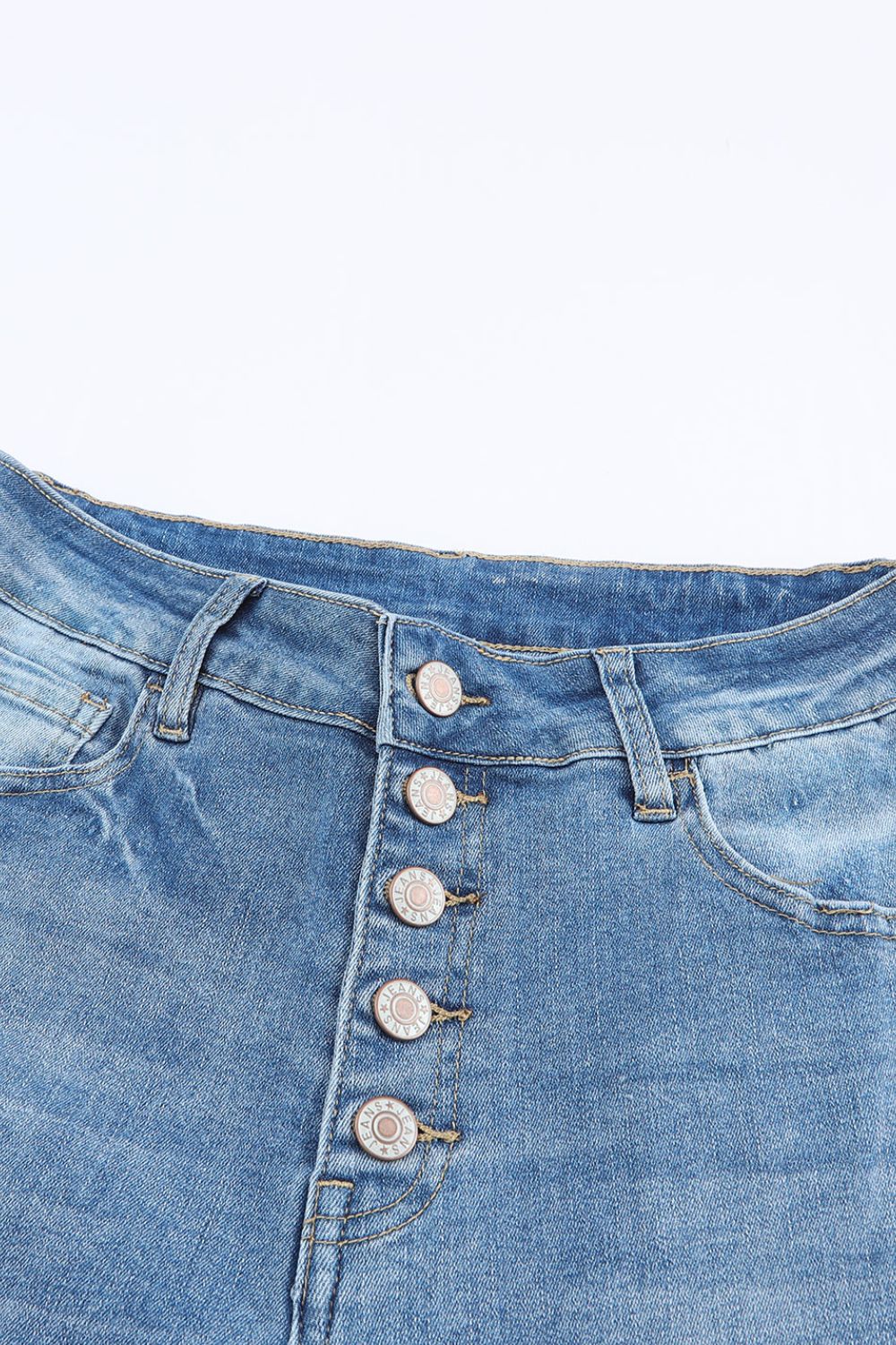 JUDY BLUE High Waist Button Fly Flared Blue Jeans