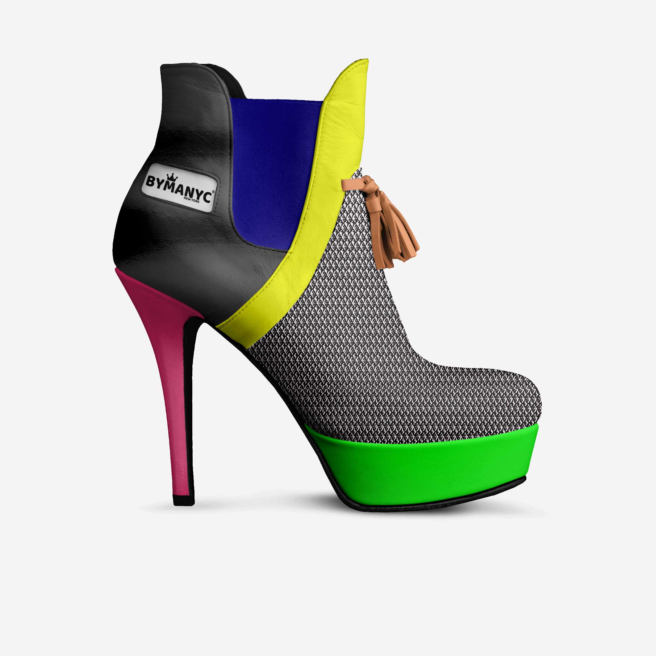 Vegan Platform stilletto Boots BYMANYC® New York Urban Chic Black booties