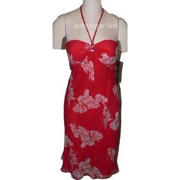 MARY BAYS by Victoria Royal dress 12 strapless red silk cocktail-Dresses-Mary Bays-12-Red-Jenifers Designer Closet