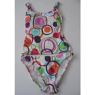 GOTTEX swimsuit one-piece plunging deep V front floral multi color