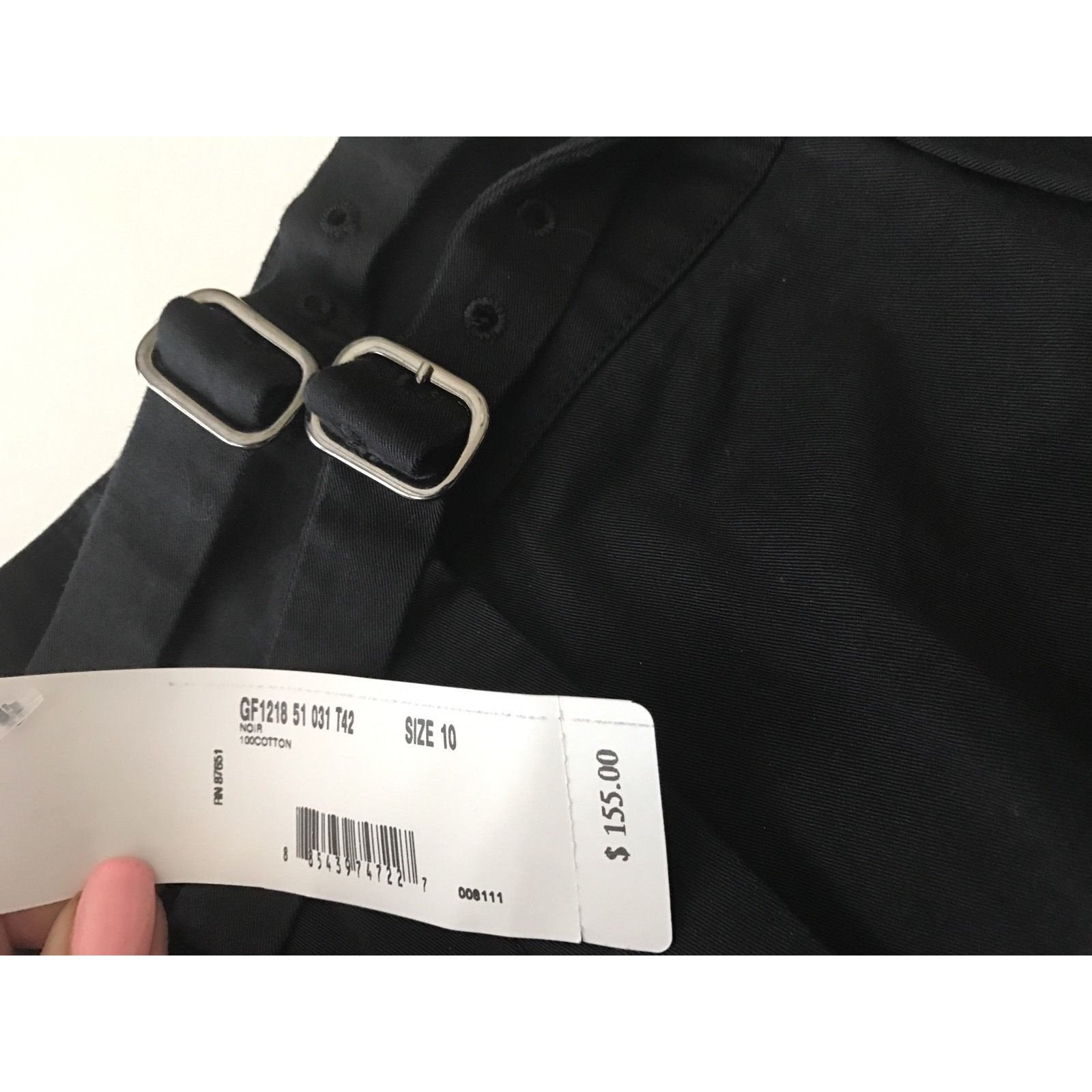 LACOSTE Pleated Shorts 42 10 Black $155 Womens walking bermuda-Shorts-Lacoste-42/10-Navy-Jenifers Designer Closet