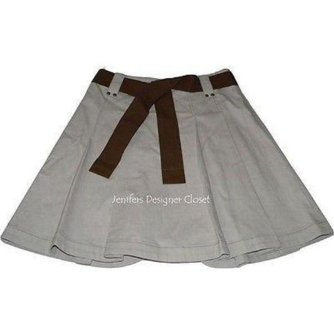 GUNEX designer skirt 4 40 $438 pleated Italy career-Skirts-Gunex-40-tan-Jenifers Designer Closet