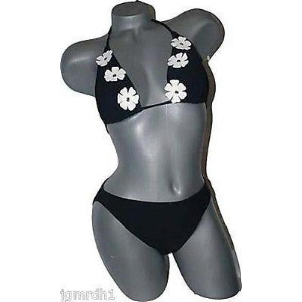 PILPEL Israel swimsuit 12 bikini black daisy white pageant-Swimwear-Pilpel-12-Black-Jenifers Designer Closet