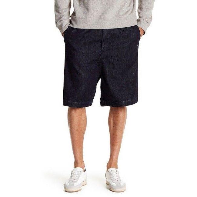 Jeans shorts for men with waist drawstring