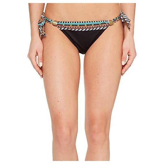 NANETTE LEPORE Large bikini swimsuit bottom only tribal beat side tie-Clothing, Shoes & Accessories:Women's Clothing:Swimwear-Nanette Lepore-Large-Black/multi-Jenifers Designer Closet
