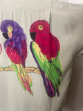 PUCHO IGLESIAS XL/5 Vintage Artist designed men's rare shirt parrots birds