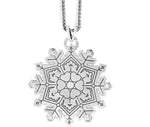 BRIGHTON Swarovski snowflake convertible long silver dream pendant necklace