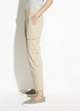 VINCE 8 ladies cargo pants Linen Blend cropped slacks trousers tan stretch - Jenifers Designer Closet