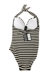 JETS by Jessika Allen Australia swimsuit black ecru striped moulded cups