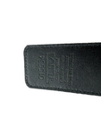 TUMI men's 36 belt reversible leather brown to black gunmetal buckle France