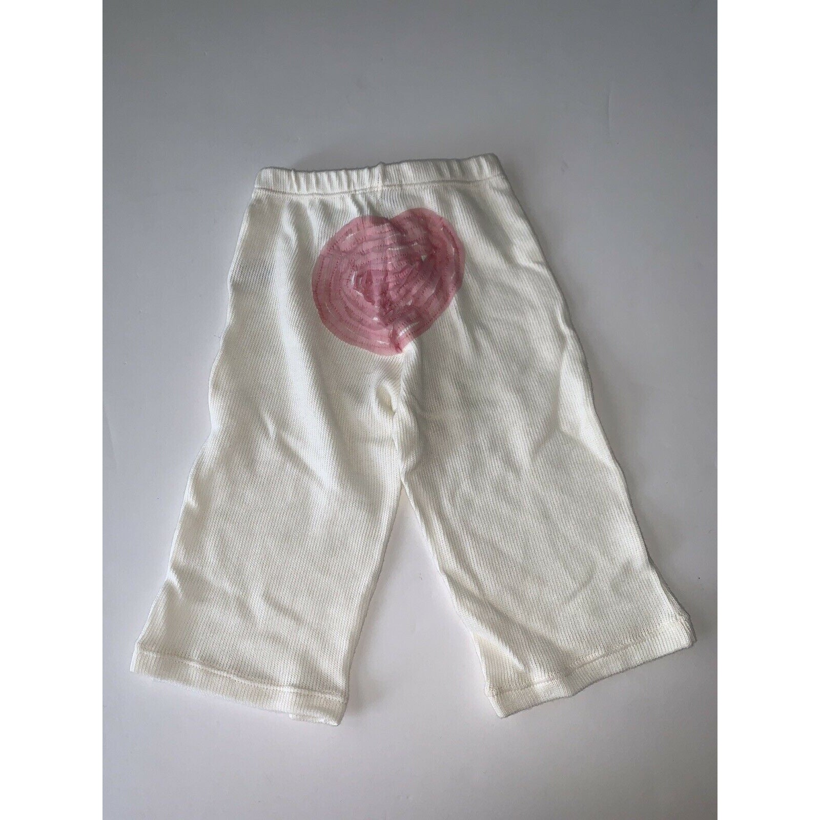 SUBMARINE 2 piece pants set. top bottom 24 MOS ecru pink hearts baby girls-Clothing, Shoes & Accessories:Baby:Baby & Toddler Clothing:Outfits & Sets-Submarine-24 mos-ecru-Jenifers Designer Closet