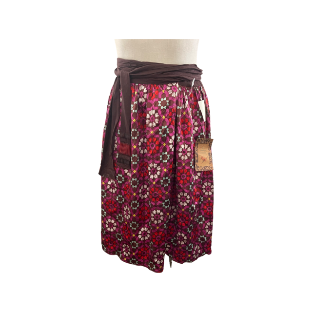 A Common Thread S wrap sash waist skirt Silk Beaded Tie $242 designer career