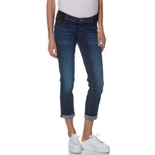 PAIGE Denim Maternity blue jeans 27 side gussets straight or cuffed skinny-Clothing, Shoes & Accessories:Women:Women's Clothing:Maternity:Jeans-Paige-Jenifers Designer Closet