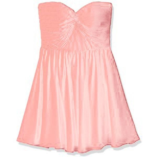 MINUET dress S formal cocktail prom wedding lined strapless twist chiffon-Dress/Formal-Minuet-Small-Peach-Jenifers Designer Closet