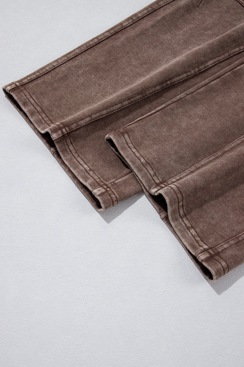 Lola Mineral Wash Seam Detail Elastic Waist Barrel Pants Indie Ladies