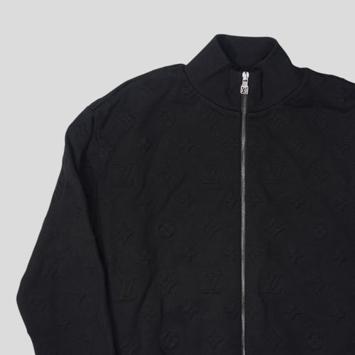 Louis Vuitton Embossed Monogram Tracktop zip up jacket in Black XL men's
