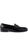 Prada ladies Patent Leather Loafers black shoes with logo