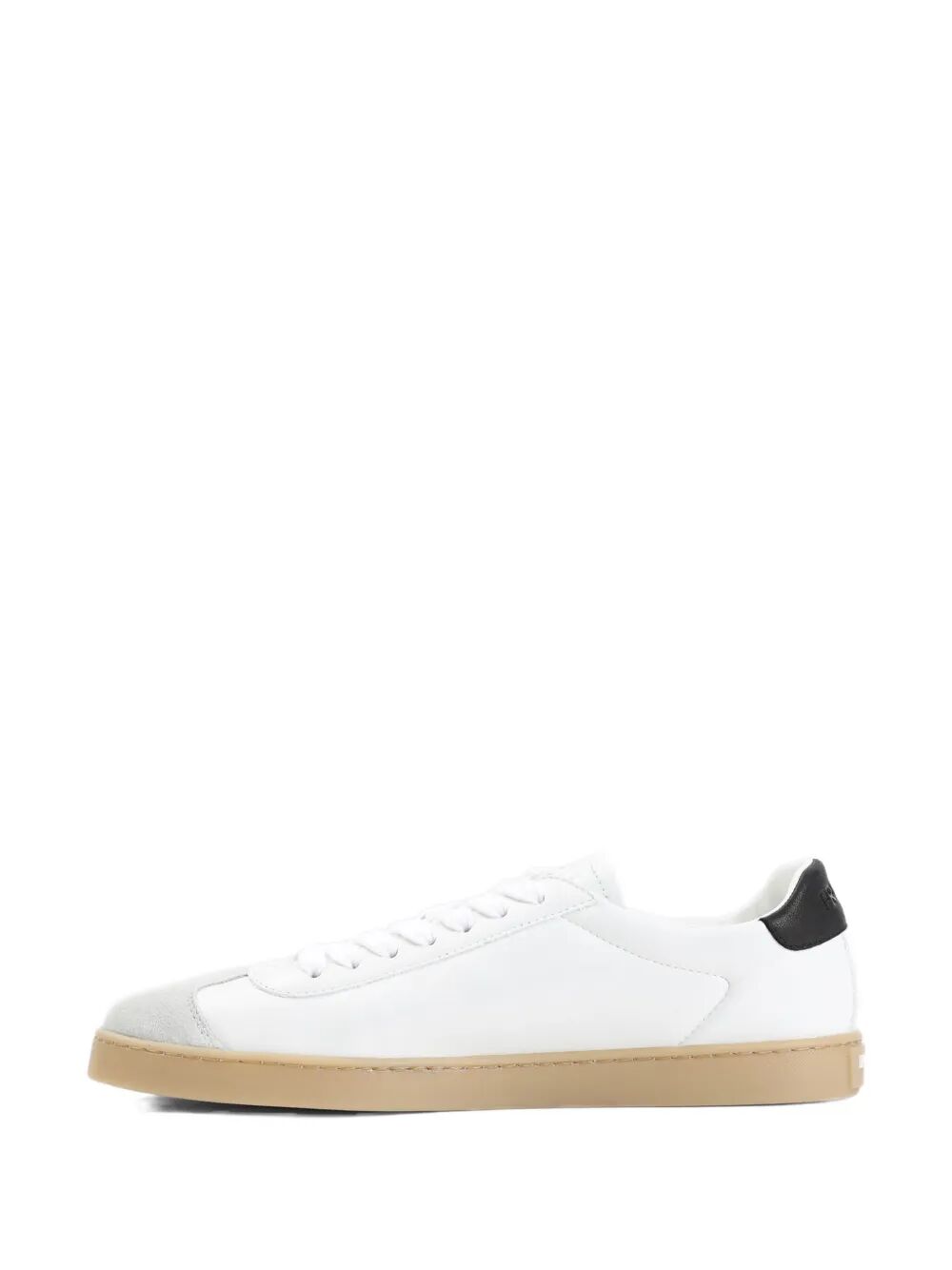 Prada Men's Lane Leather Sneakers tennis shoes logo white black