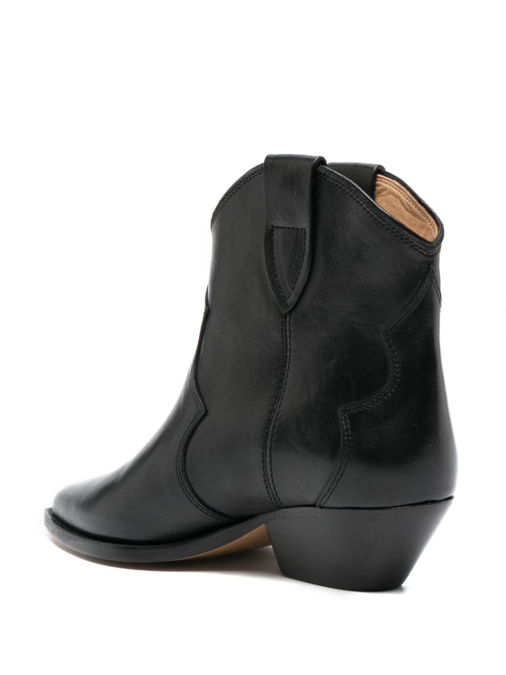 Isabel Marant ladies Dewina Leather Cowboy Boots black ankle
