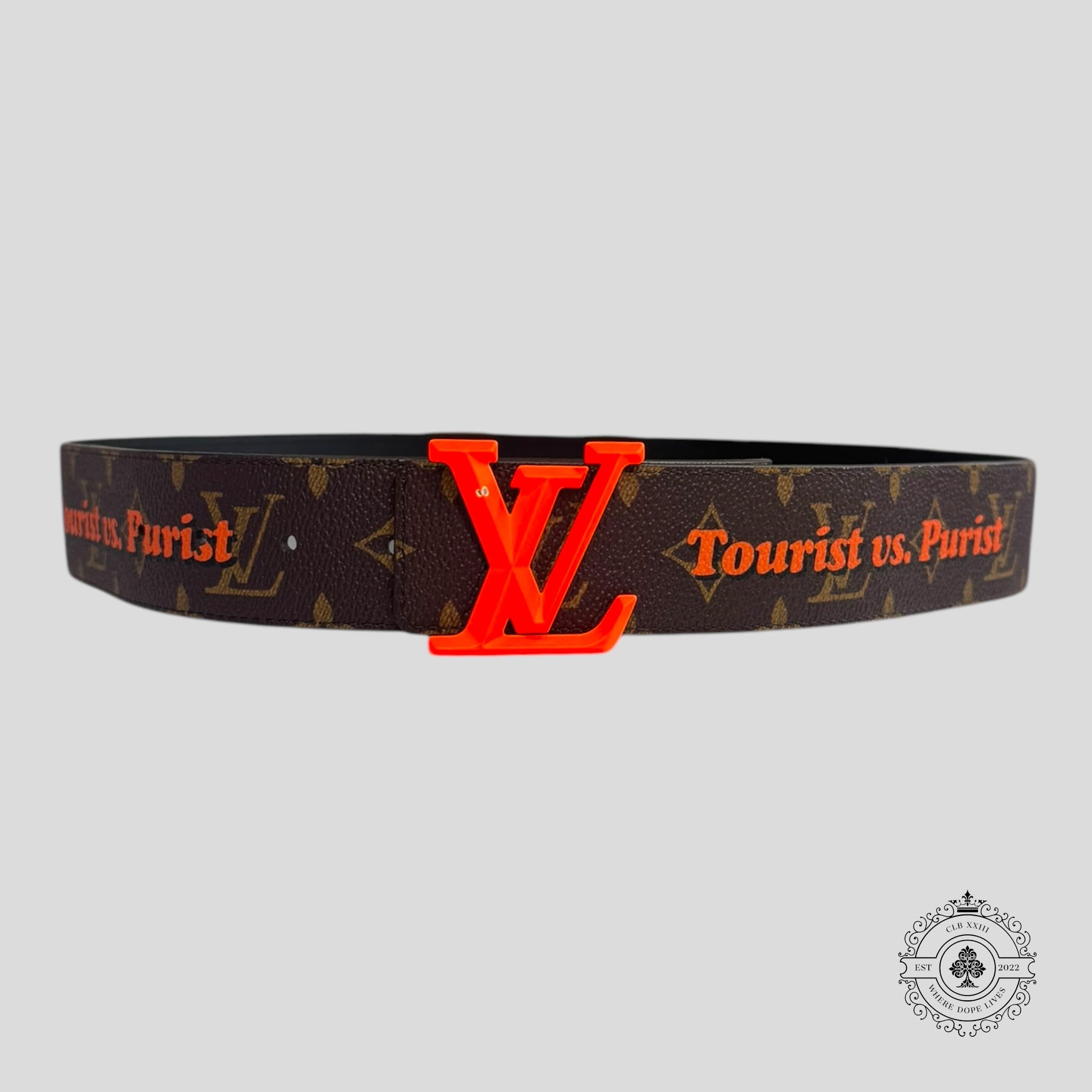 Louis Vuitton Pyramide Cities Chicago Exclusive Reversible Belt 90 cm unisex men's