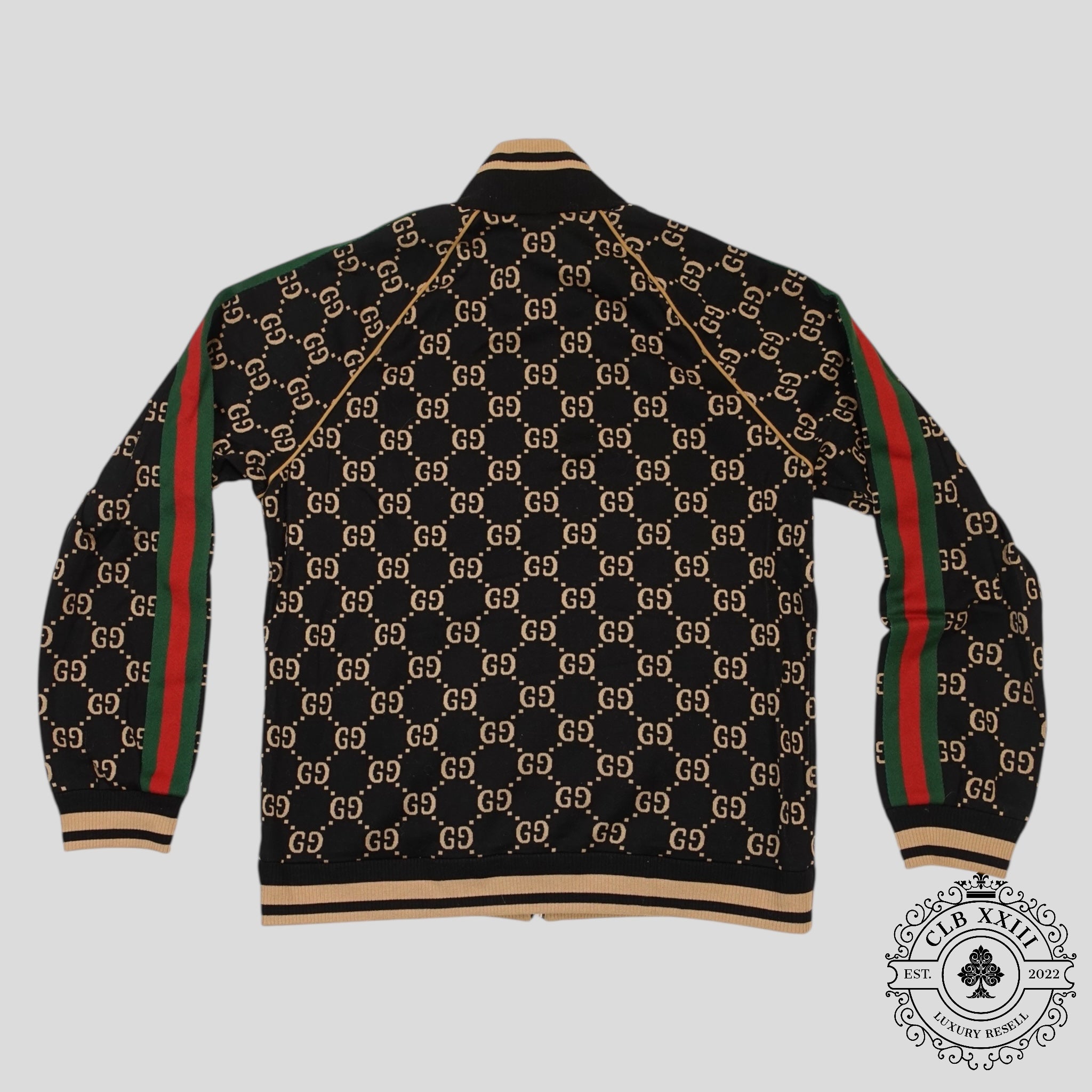 Gucci GG Jacquard Track Jacket in Black/Brown men's unisex  zip up XXXL 3XL