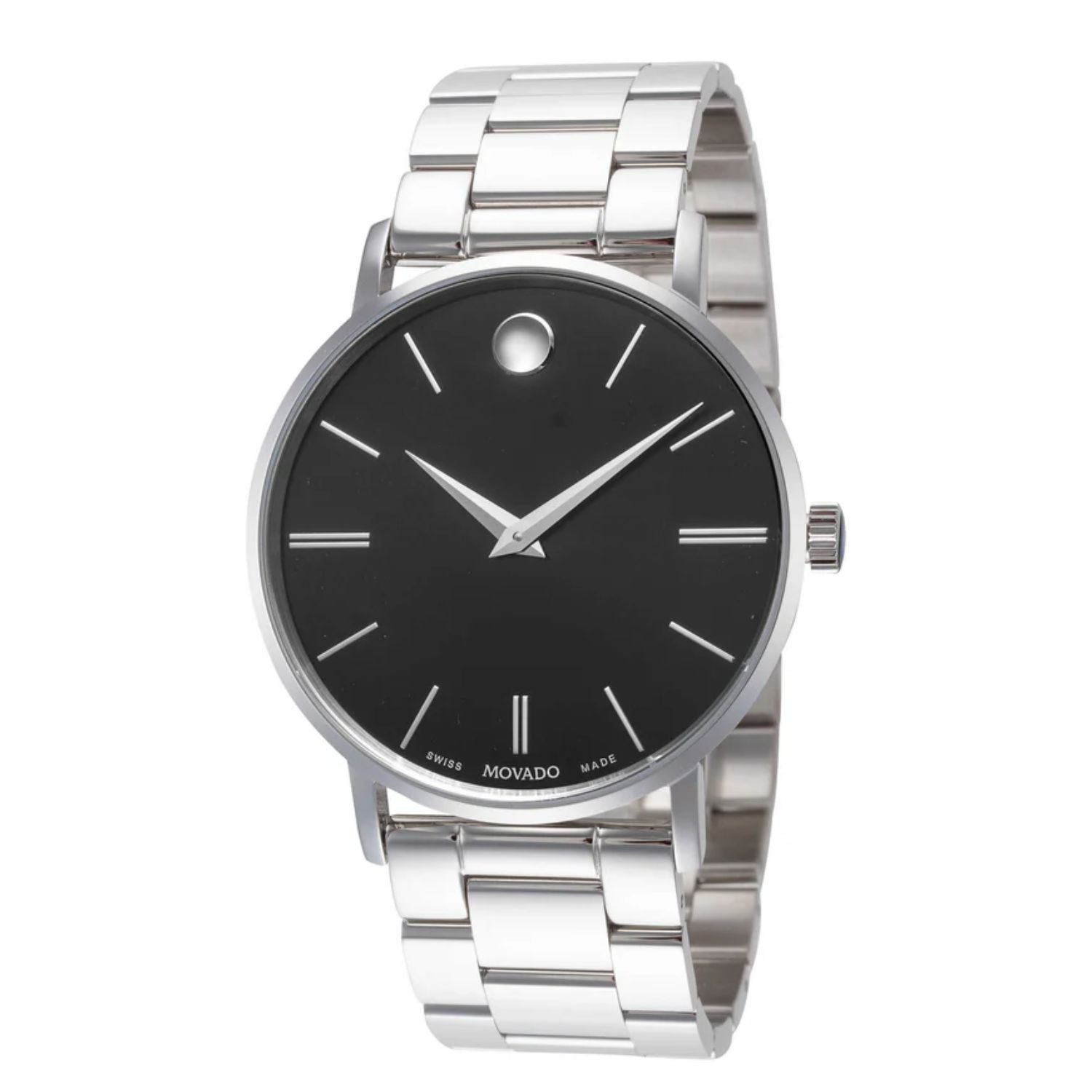 Movado Men's Classic watch silver black water resistant