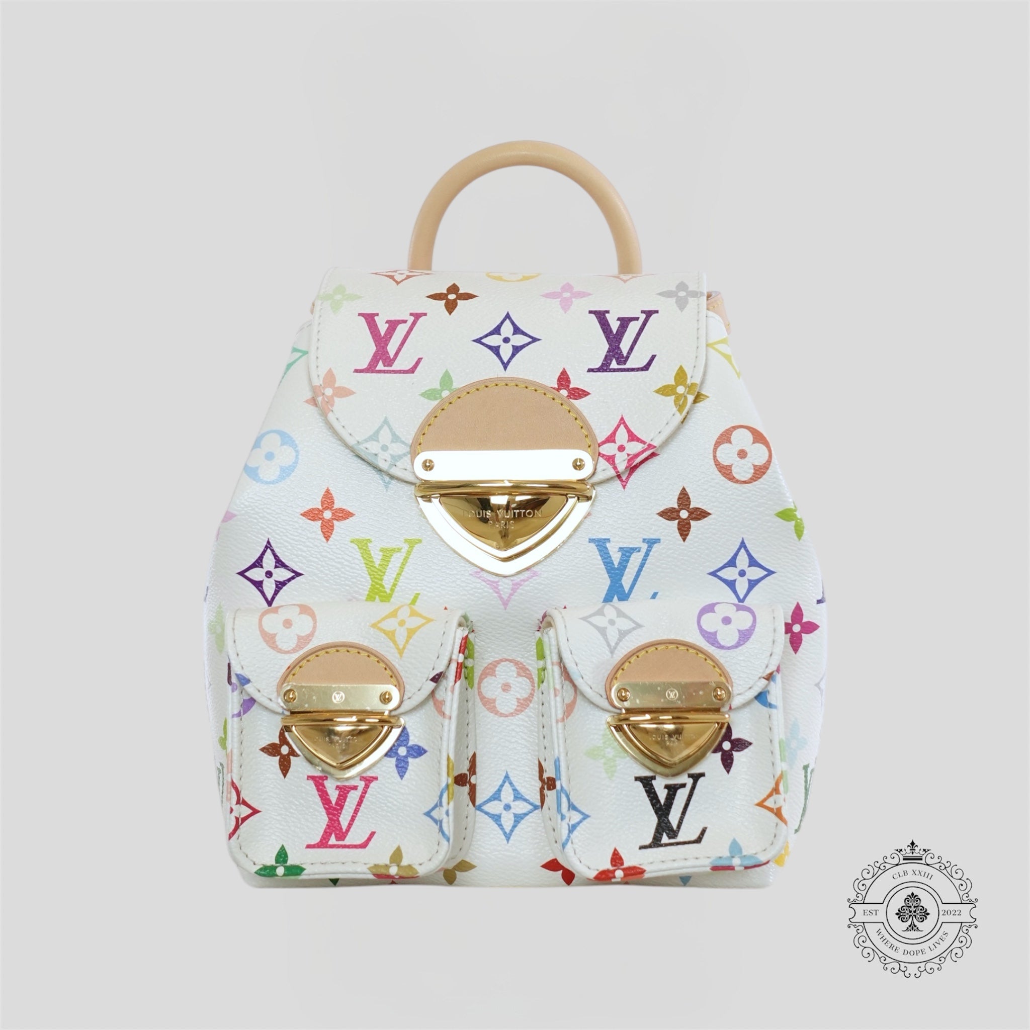 Louis Vuitton x Takashi Murakami Venice Bag in White handbag purse
