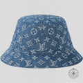 Louis Vuitton Denim Monogram Reversible Bucket Hat blue jean unisex men's