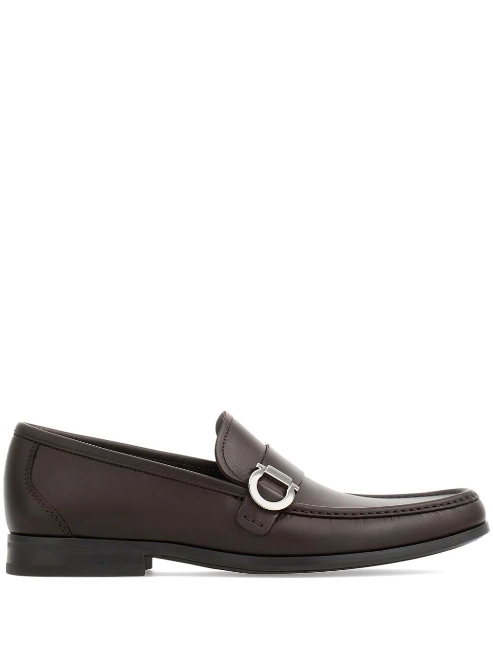 Ferragamo Men's Mocassini Caspian loafers brown silver