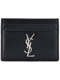 Yves Saint Laurent Men's Smooth Leather Cassandre Card Holder black YSL case wallet