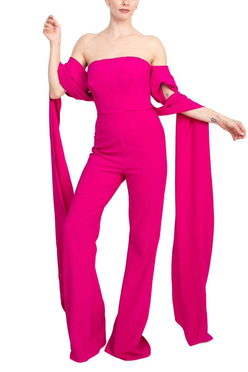 Jovani Off The Shoulder Scuba Crepe Prom Jumpsuit Pantsuit Party Formal Prom