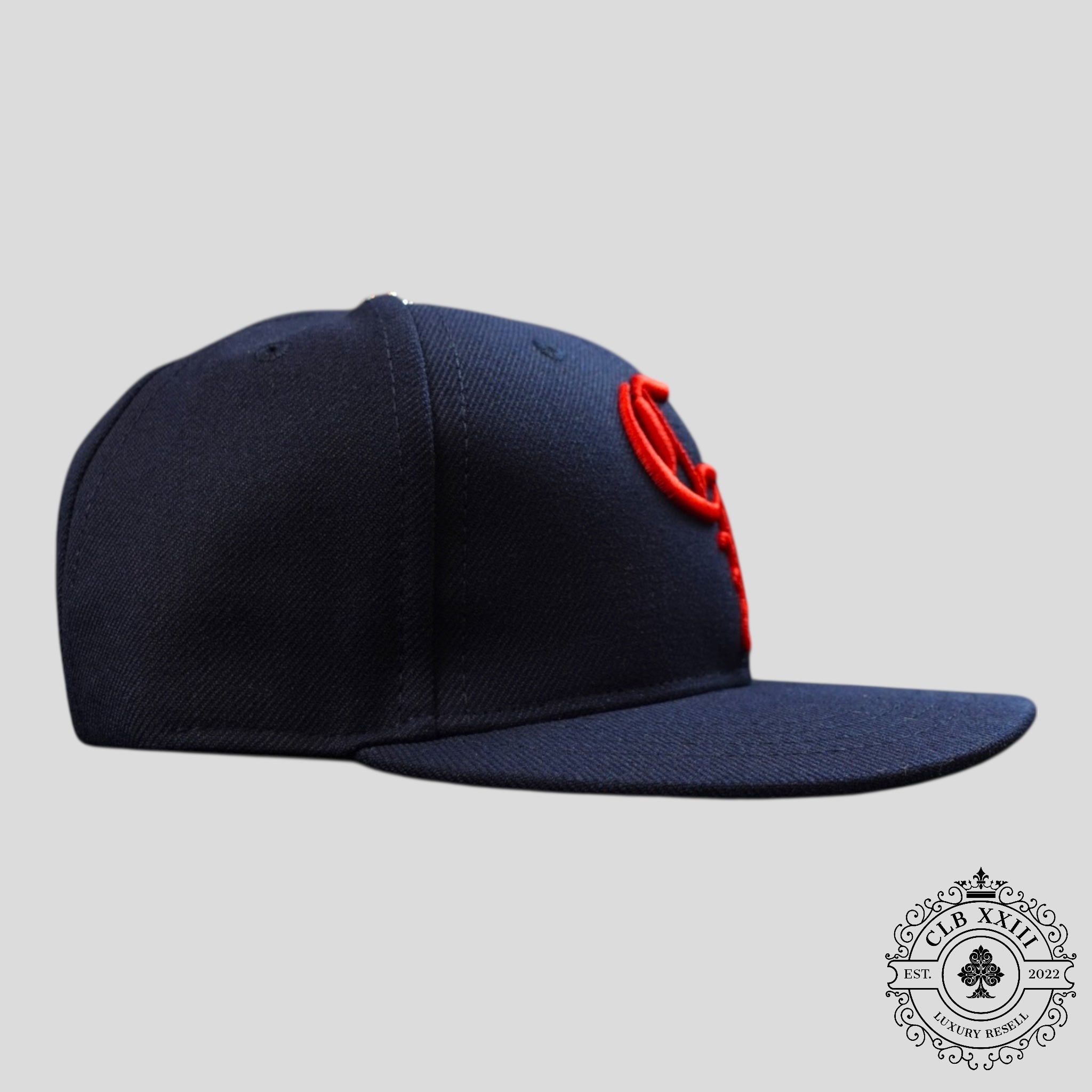 Chrome Hearts CH Embroidered Hat in Navy/Red trucker cap