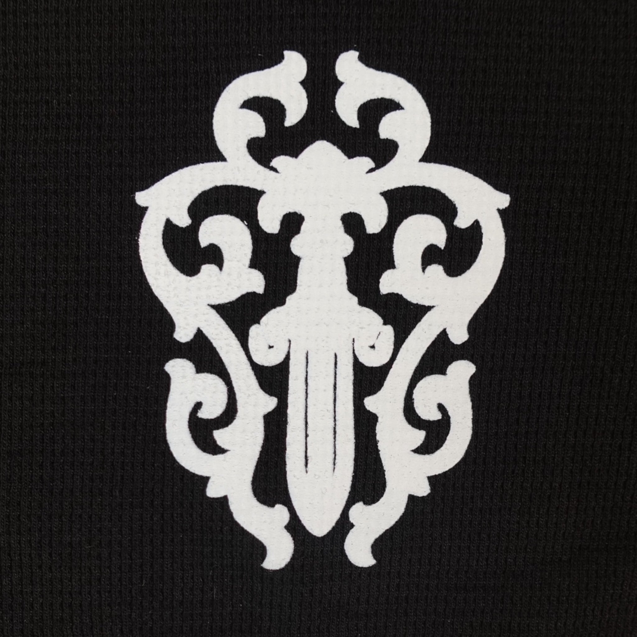 Chrome Hearts Deadly Doll Thermal Shirt in Black men's unisex long sleeve