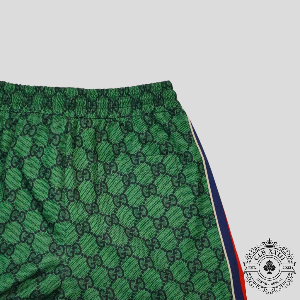 Gucci GG Jacquard Track Pants in Green/Navy Blue warm-up Large men's unisex