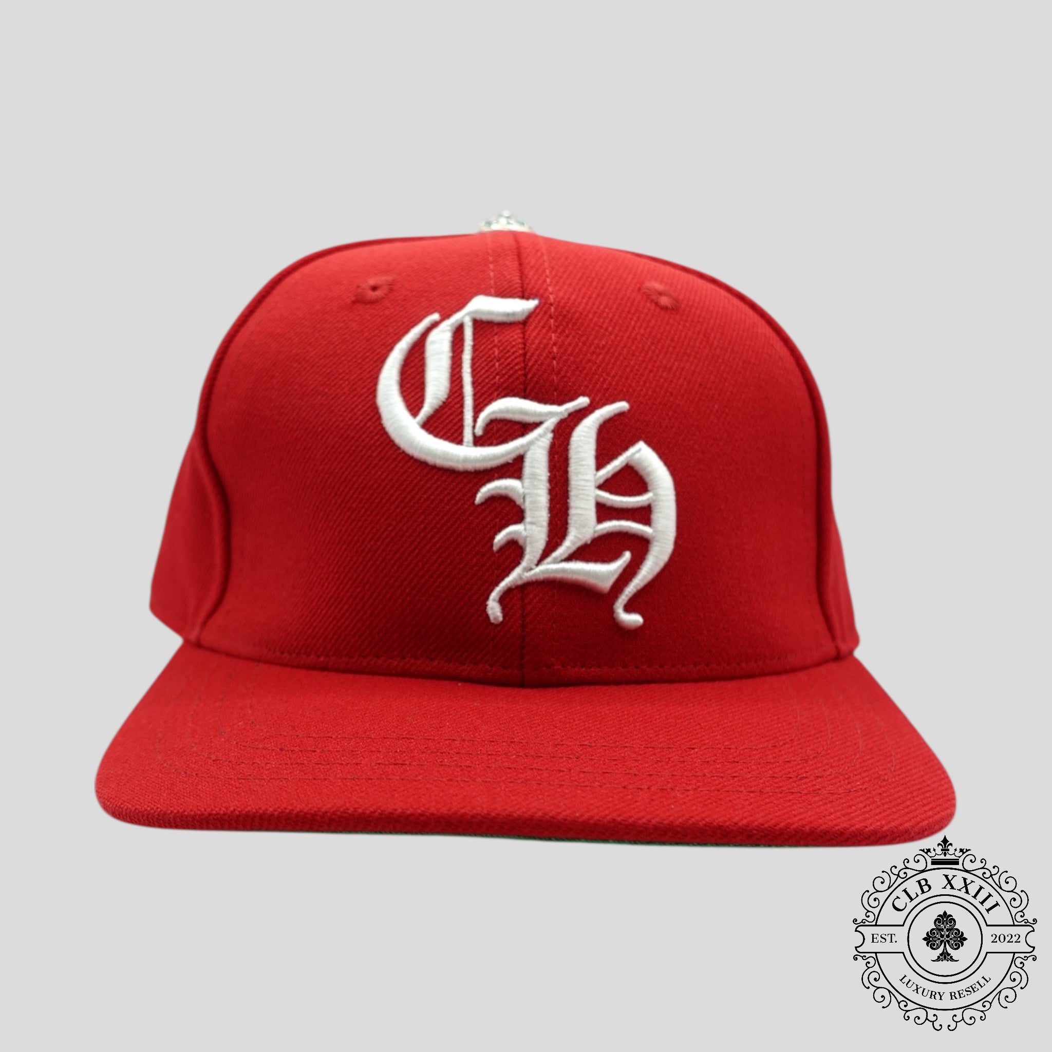 Chrome Hearts CH Embroidered Hat in Red men's cap