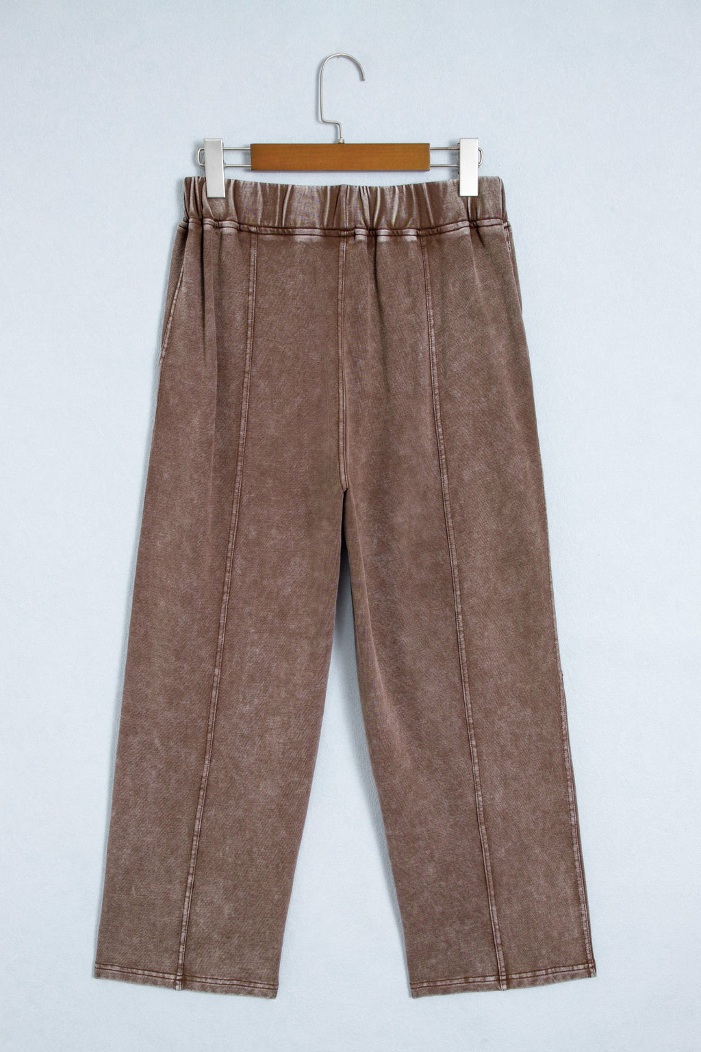 Lola Mineral Wash Seam Detail Elastic Waist Barrel Pants Indie Ladies