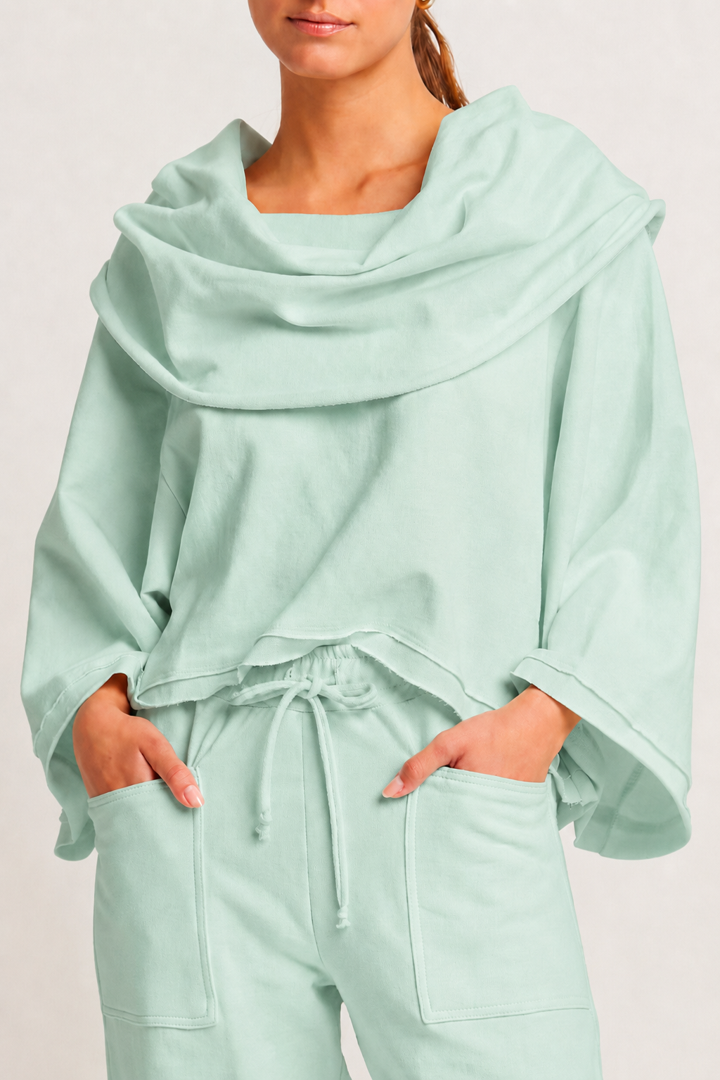 French Terry Jackie O Top - Mint Ladies PLANET by Lauren G Shirt