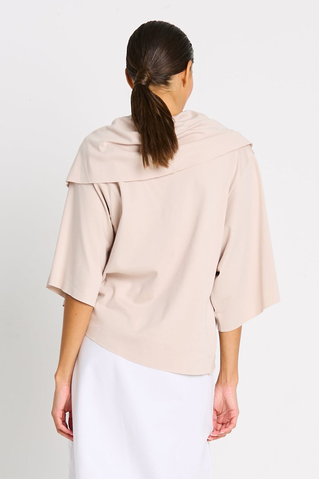 Pima Cotton Jackie O Top - Putty ladies Kimono style shirt tunic PLANET by Lauren G