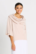 Pima Cotton Jackie O Top - Putty ladies Kimono style shirt tunic PLANET by Lauren G