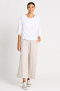 Cotton Flood Pants - Putty PLANET by Lauren G slacks ladies cropped