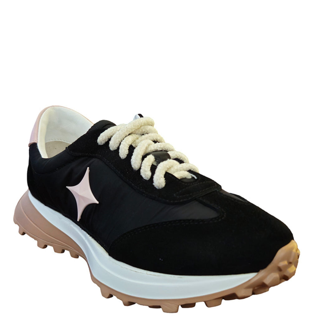 Black Star Jogger Sneaker tennis shoes Madison Maison leather pink