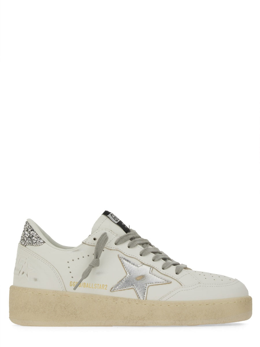 Golden Goose Women "Ballstar" Sneakers tennis shoes leather Italy silver star