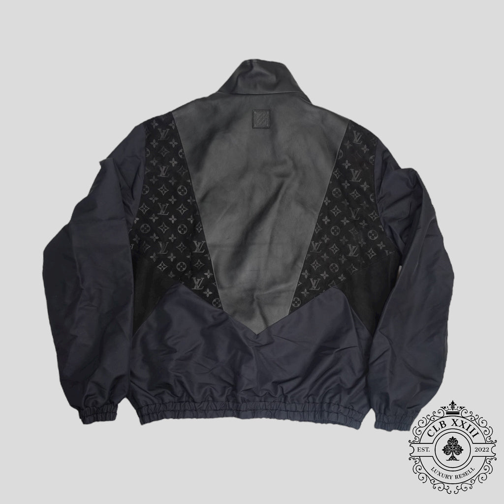 Louis Vuitton Mix Leather Track Top in Black jacket men's unisex 52