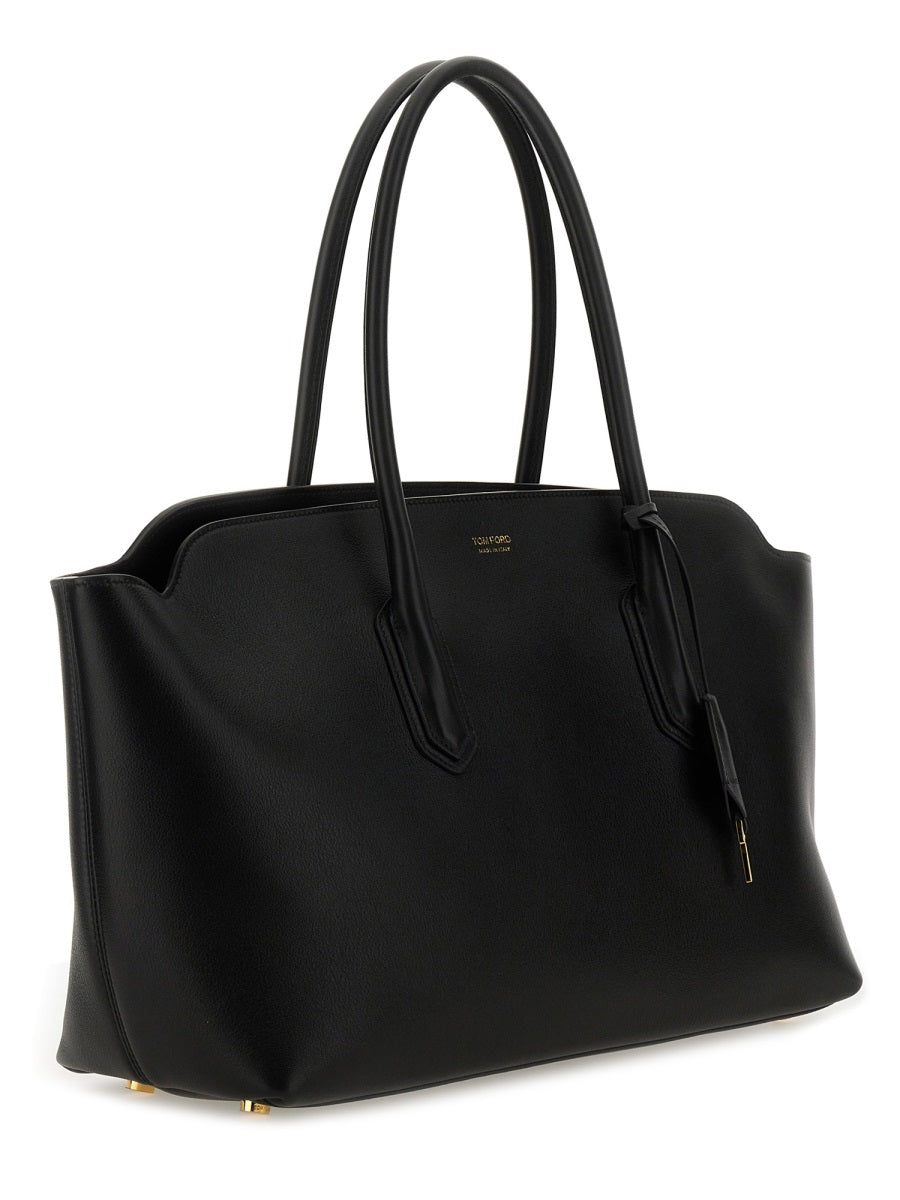 Tom Ford ladies Large Leather Bag Purse Handbag Tote shopper black