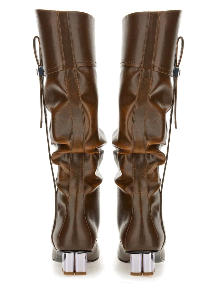 Ganni ladies Slouchy Boots "Butterfly" brown heels