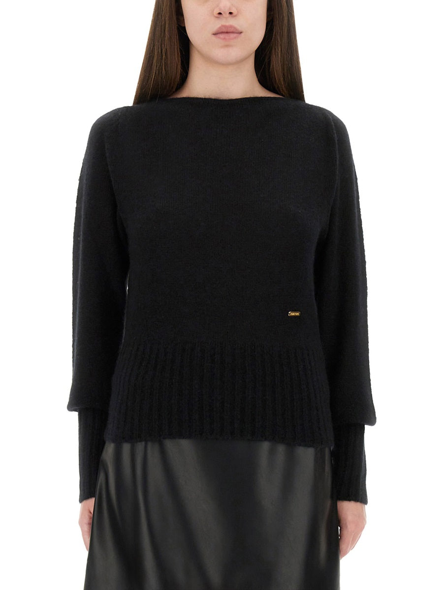 Tom Ford Boat-Neck Cashmere/Silk Sweater Ladies Black
