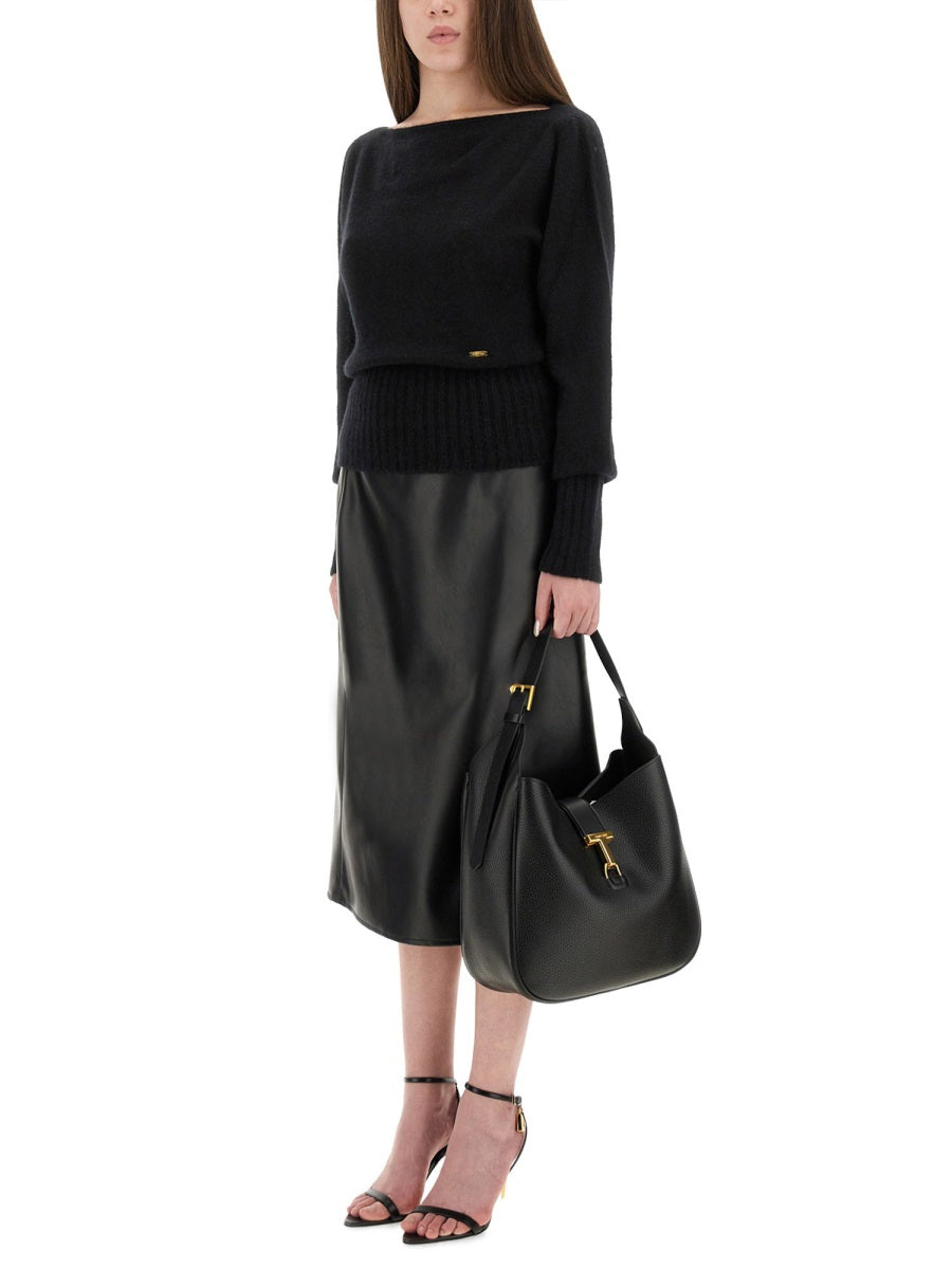 Tom Ford Boat-Neck Cashmere/Silk Sweater Ladies Black