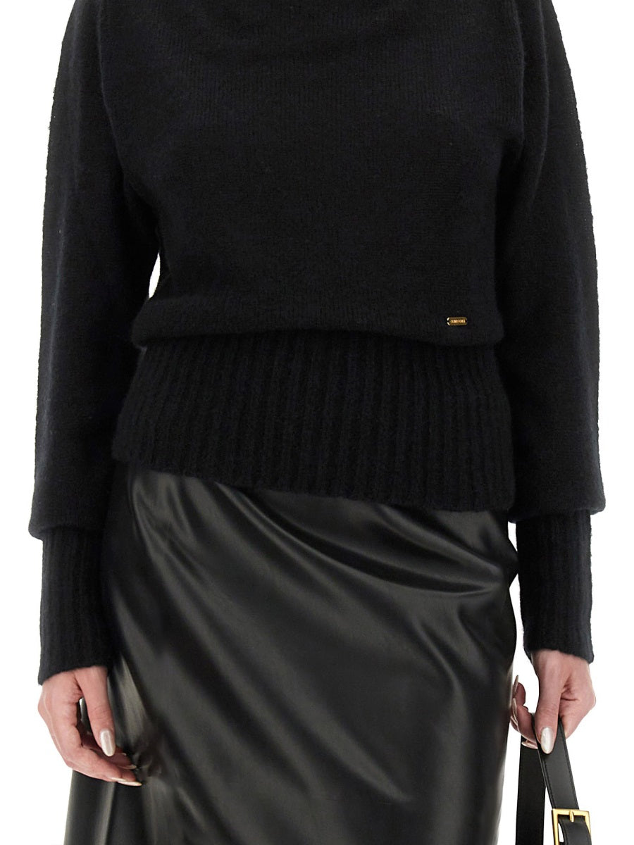 Tom Ford Boat-Neck Cashmere/Silk Sweater Ladies Black