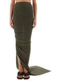 Rick Owens ladies long "Edfu" Skirt army green