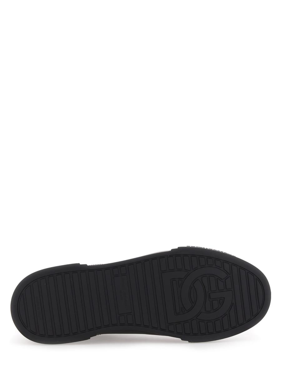 Dolce & Gabbana Men's "Portofino" Sneakers shoes Black leather